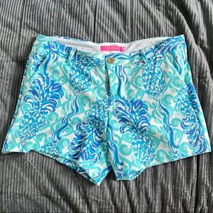 Lilly Pulitzer Blue and White Women Shorts